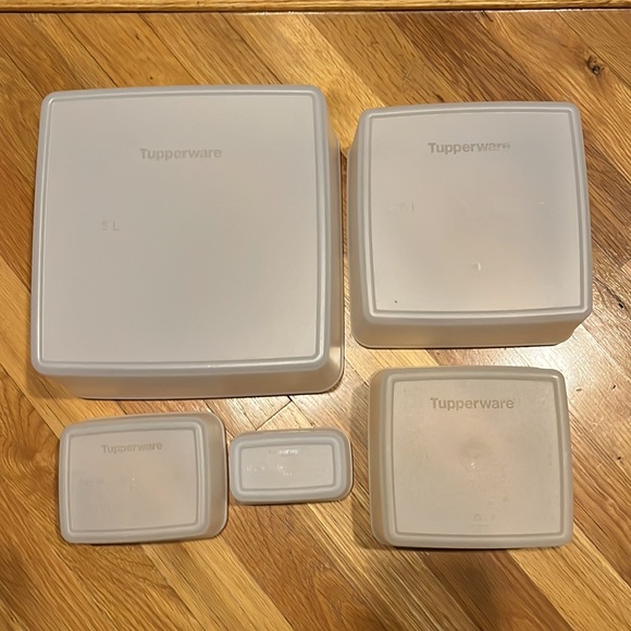 Tupperware Nesting Stackable Storage Containers - 5 Piece Set With Multi… - Picture 11 of 11